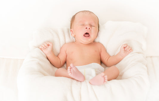 Newborn baby sneezing